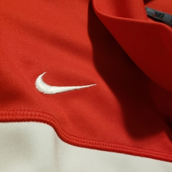 EC Nike Dri-Fit Red & White Full zip jacket size XL athlesiure - Picture 10 of 10